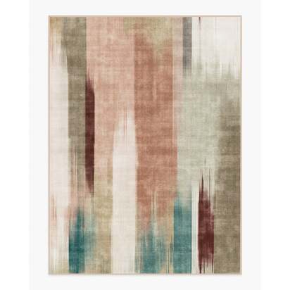 Ombré Mirage Terracotta & Teal Flatwoven Rug - 275 x 365 cm - Rug + Cushioned Pad System