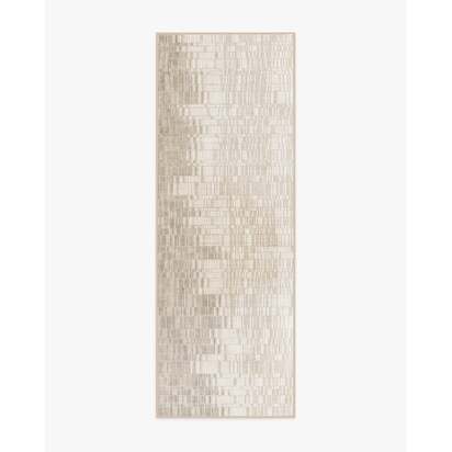 Reflection Champagne Flatwoven Rug - 75 x 215 cm - Rug + Pad System