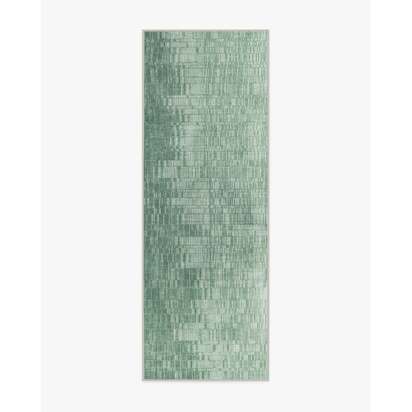 Reflection Sage Green Flatwoven Rug - 75 x 215 cm - Rug + Cushioned Pad System