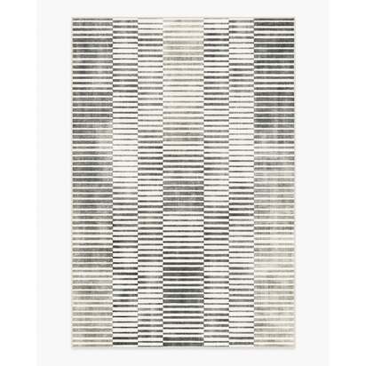 Shadow Stripe Black & Cream Rug - 200 x 290 cm - All-In-One Rug