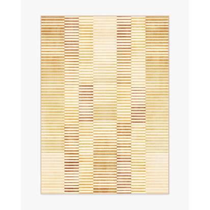 Shadow Stripe Gold Flatwoven Rug - 150 x 215 cm - Rug + Cushioned Pad System