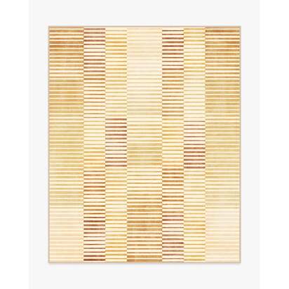 Shadow Stripe Gold Flatwoven Rug - 245 x 305 cm - Rug + Cushioned Pad System
