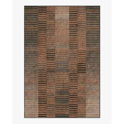 Shadow Stripe Rust Flatwoven Rug - 200 x 290 cm - Rug + Pad System