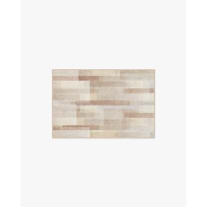 Solar Drift Neutral Flatwoven Rug - 60 x 90 cm - Rug + Cushioned Pad System
