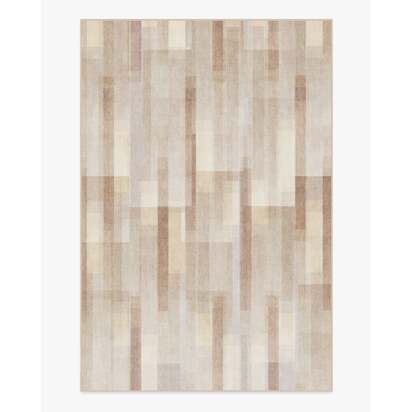 Solar Drift Neutral Flatwoven Rug - 185 x 275 cm - Rug + Cushioned Pad System