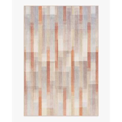 Solar Drift Rust & Grey Flatwoven Rug - 185 x 275 cm - Rug + Pad System