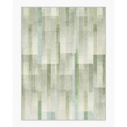 Solar Drift Silver Green Flatwoven Rug - 275 x 365 cm - Rug + Cushioned Pad System