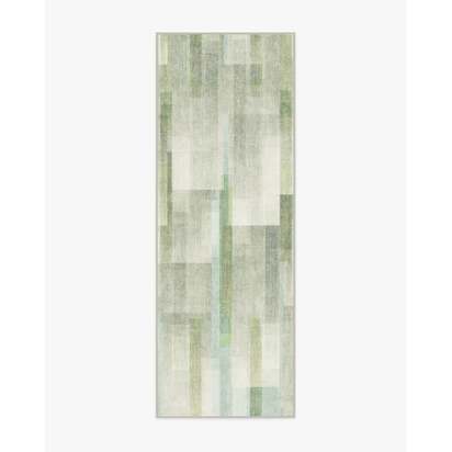 Solar Drift Silver Green Rug - 75 x 215 cm - All-In-One Rug