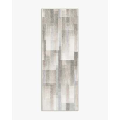 Solar Drift Warm Grey Flatwoven Rug - 75 x 215 cm - Rug + Pad System
