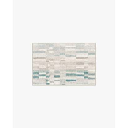 Zellige Blue Flatwoven Rug - 60 x 90 cm - Rug + Cushioned Pad System