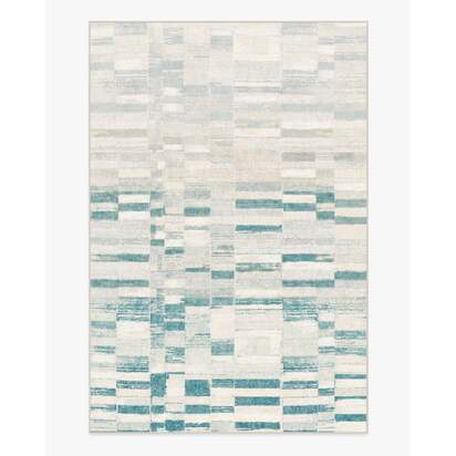 Zellige Blue Flatwoven Rug - 200 x 290 cm - Rug + Cushioned Pad System