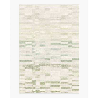 Zellige Green Flatwoven Rug - 200 x 290 cm - Rug + Cushioned Pad System