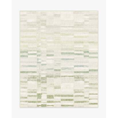 Zellige Green Flatwoven Rug - 245 x 305 cm - Rug + Cushioned Pad System