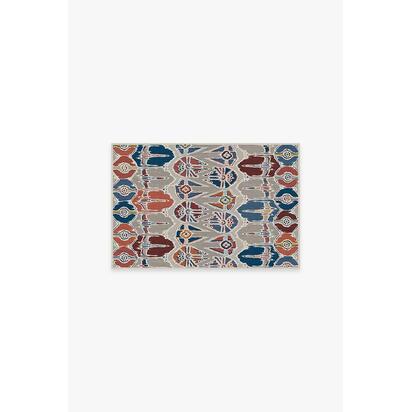 Corellian Ikat Polychrome Flatwoven Rug - 60 x 90 cm - Rug + Pad System