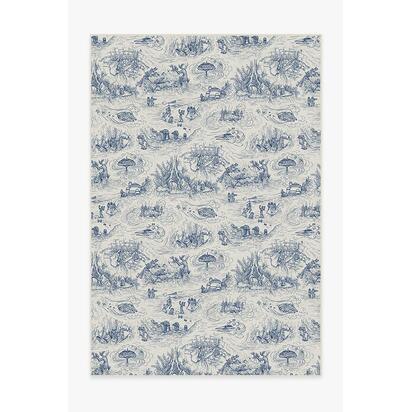Star Wars Toile Blue Flatwoven Rug - 185 x 275 cm - Rug + Cushioned Pad System