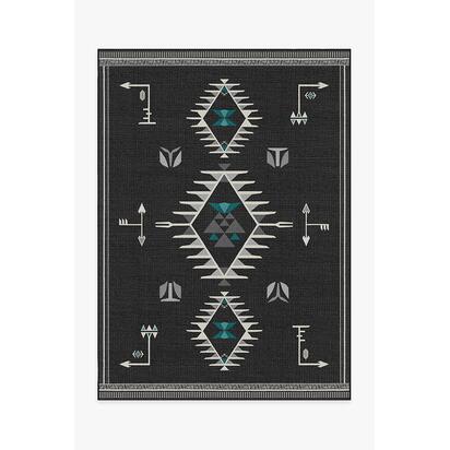 The Child Charcoal Flatwoven Rug - 150 x 215 cm - Rug + Pad System