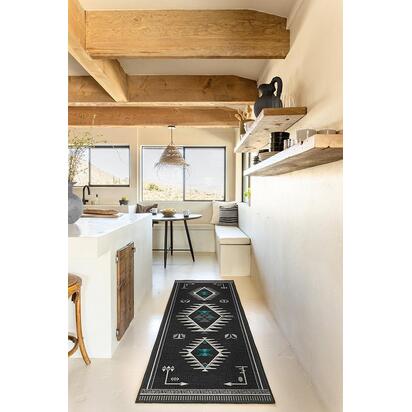 The Child Charcoal Flatwoven Rug - 185 x 275 cm - Rug + Pad System