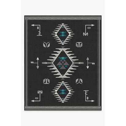 The Child Charcoal Flatwoven Rug - 245 x 305 cm - Rug + Pad System