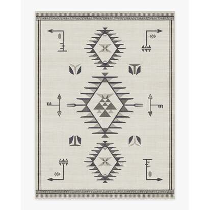The Child Black & Cream Flatwoven Rug - 275 x 365 cm - Rug + Pad System
