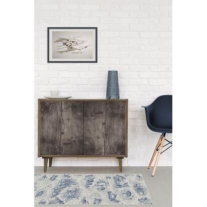 Star Wars Toile Blue Flatwoven Rug - 120 x 185 cm - Rug + Cushioned Pad System
