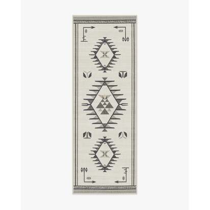 The Child Black & Cream Rug - 75 x 305 cm - All-In-One Rug