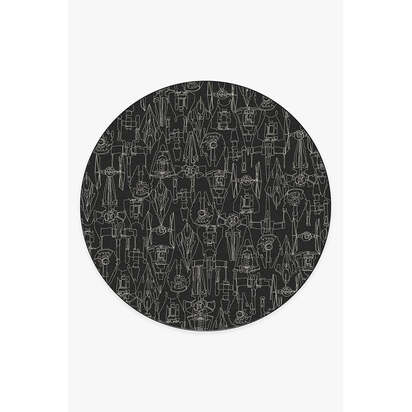Star Wars Armada Black Flatwoven Rug - 245 Round cm - Rug + Pad System