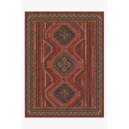 Mandalore Scarlet Red Flatwoven Rug - 275 x 365 cm - Rug + Pad System