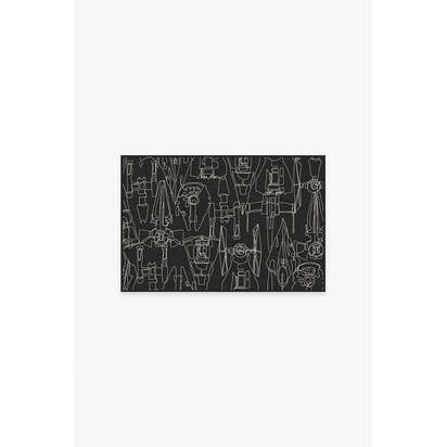 Star Wars Armada Black Flatwoven Rug - 60 x 90 cm - Rug + Cushioned Pad System