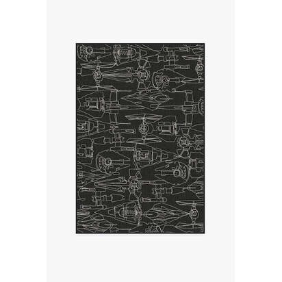 Star Wars Armada Black Flatwoven Rug - 120 x 185 cm - Rug + Pad System