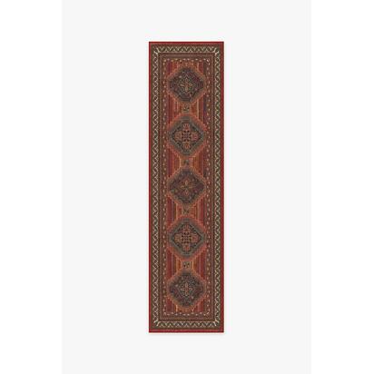 Mandalore Scarlet Red Rug - 75 x 305 cm - All-In-One Rug