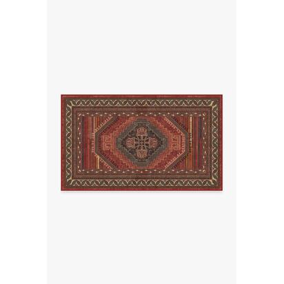 Mandalore Scarlet Red Rug - 185 Round cm - All-In-One Rug