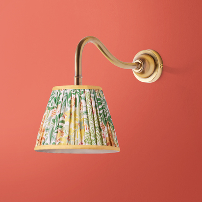 Swan Neck rechargeable wall fitting in antique brass