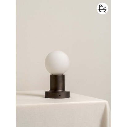 Porta bronze and opal rechargeable table lamp