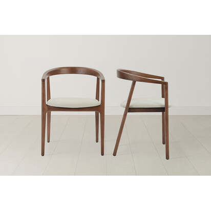 Dining Chair 01 (set of 2), Walnut / Oatmeal