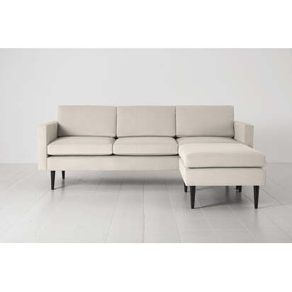 Model 01 3-Seater Sofa with Ottoman Bone from Swyft