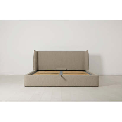 Bed 03 Storage Super King Sized Bed, Pumice