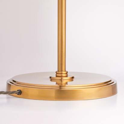 Swing articulated standing lamp in brass