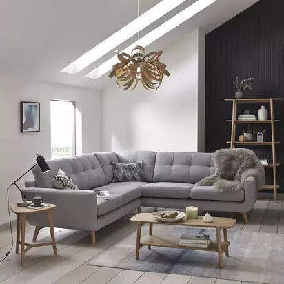 John Lewis Barbican 4 Seater LHF Corner End Sofa Grey | H90 x W182 x D98cm