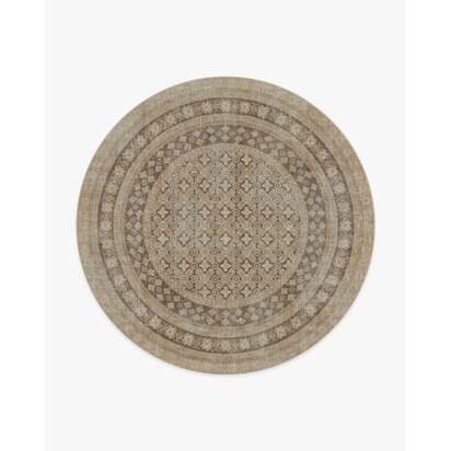 Cyrus Rose Gold Flatwoven Rug - 245 Round cm - Rug + Cushioned Pad System