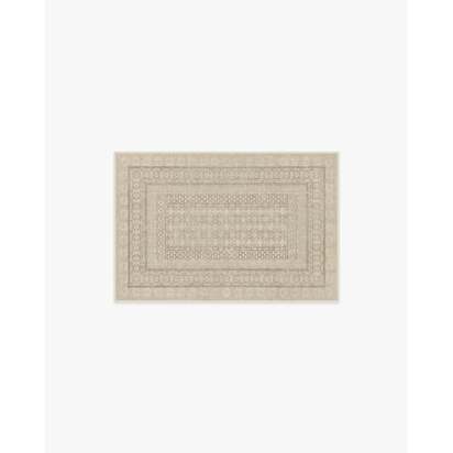 Cyrus Beige Ivory Flatwoven Rug - 60 x 90 cm - Rug + Pad System