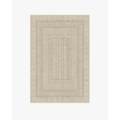 Cyrus Beige Ivory Flatwoven Rug - 120 x 185 cm - Rug + Pad System