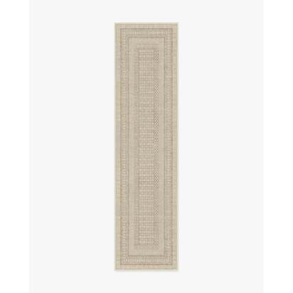 Cyrus Beige Ivory Flatwoven Rug - 245 x 305 cm - Rug + Pad System