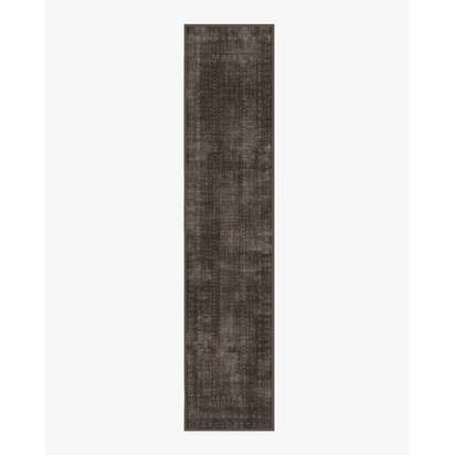 Cyrus Black Flatwoven Rug - 75 x 365 cm - Rug + Pad System