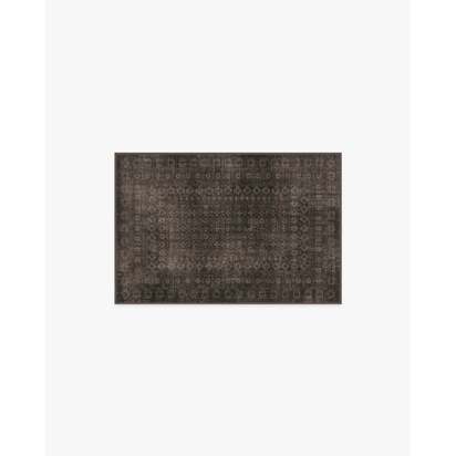 Cyrus Black Flatwoven Rug - 60 x 90 cm - Rug + Cushioned Pad System