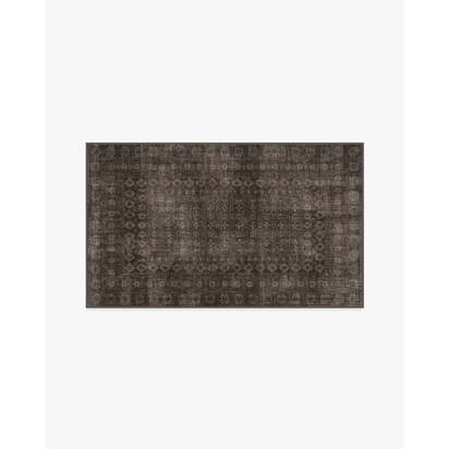 Cyrus Black Flatwoven Rug - 90 x 150 cm - Rug + Cushioned Pad System