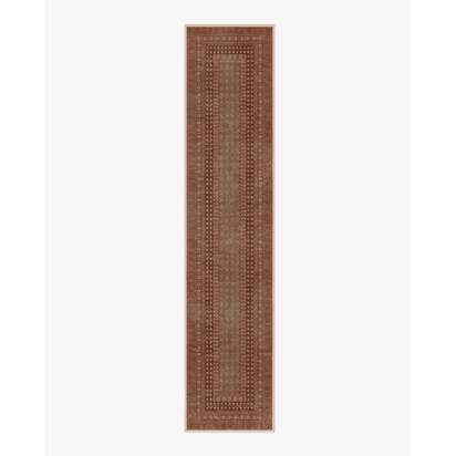 Cyrus Terracotta Flatwoven Rug - 75 x 365 cm - Rug + Pad System