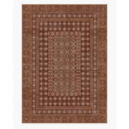 Cyrus Terracotta Flatwoven Rug - 305 x 425 cm - Rug + Pad System