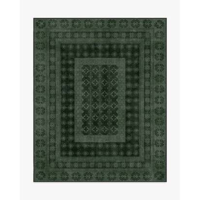 Cyrus Forest Green Flatwoven Rug - 245 x 305 cm - Rug + Cushioned Pad System