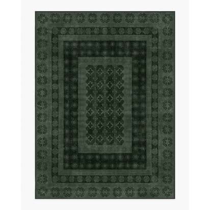 Cyrus Forest Green Flatwoven Rug - 275 x 365 cm - Rug + Pad System