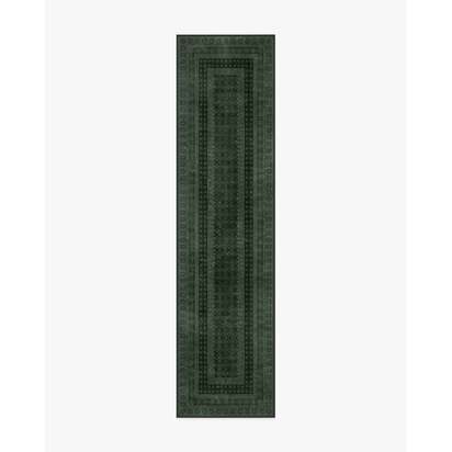 Cyrus Forest Green Flatwoven Rug - 275 x 365 cm - Rug + Pad System